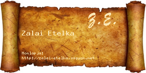 Zalai Etelka névjegykártya